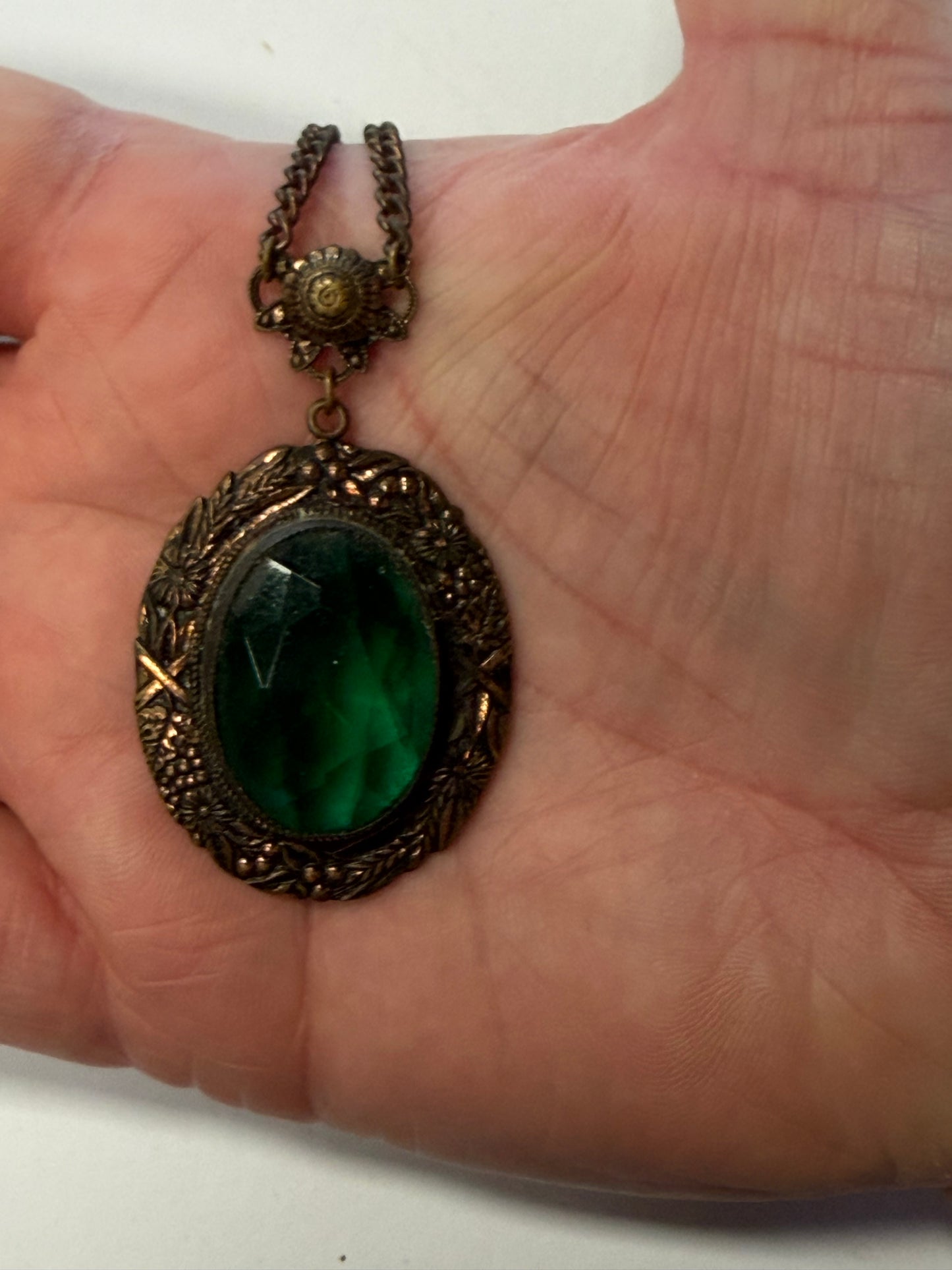 Vintage Emerald Pendant