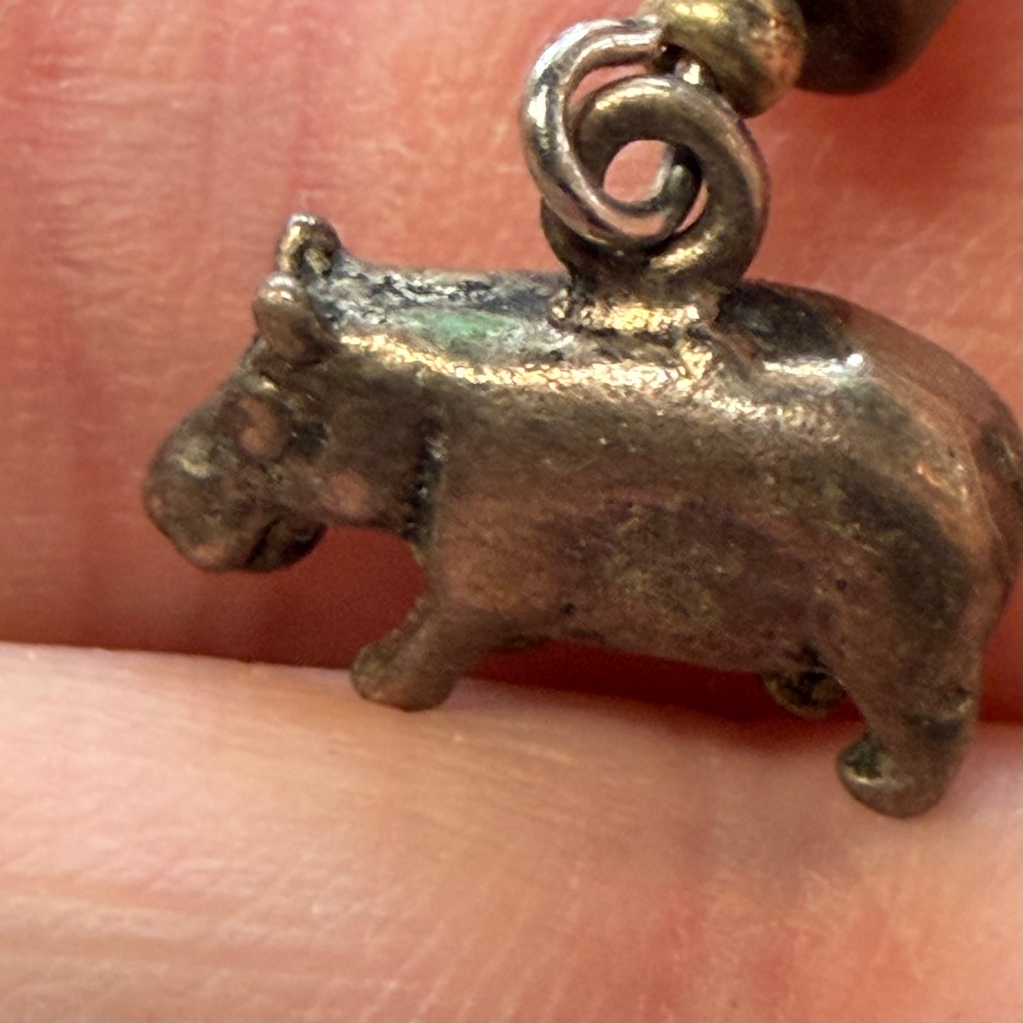 Antique Hippo Earrings
