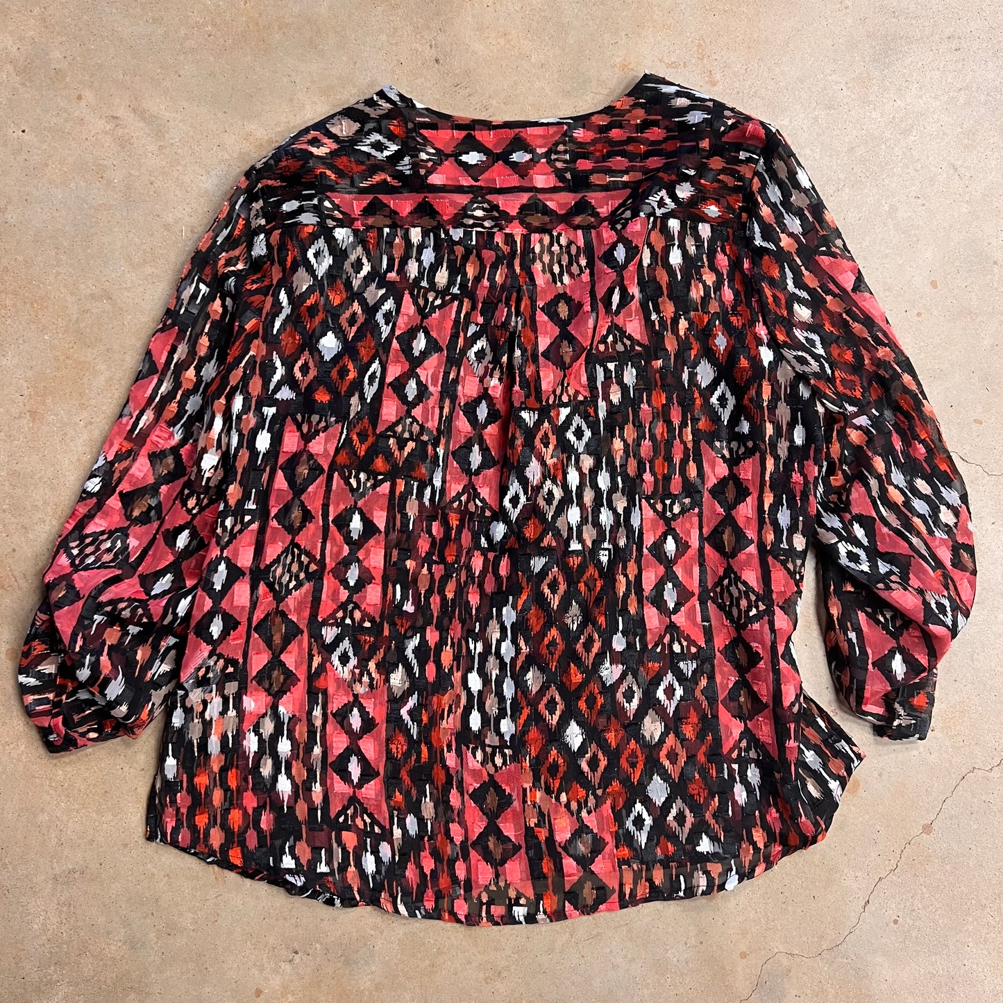 Ruby Rd. Patterned Print Top-Sz 14