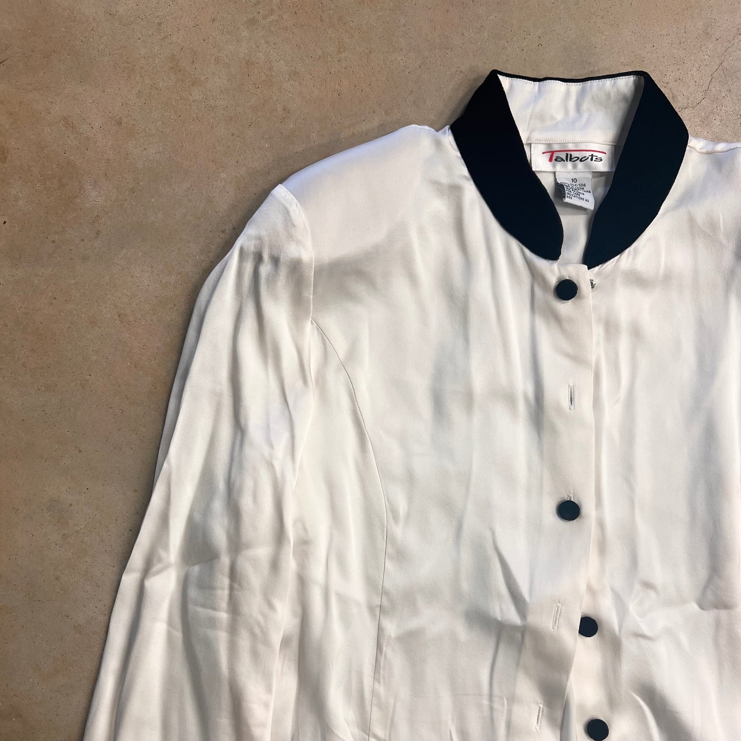 Vintage Silk Button Up Top-Sz 10