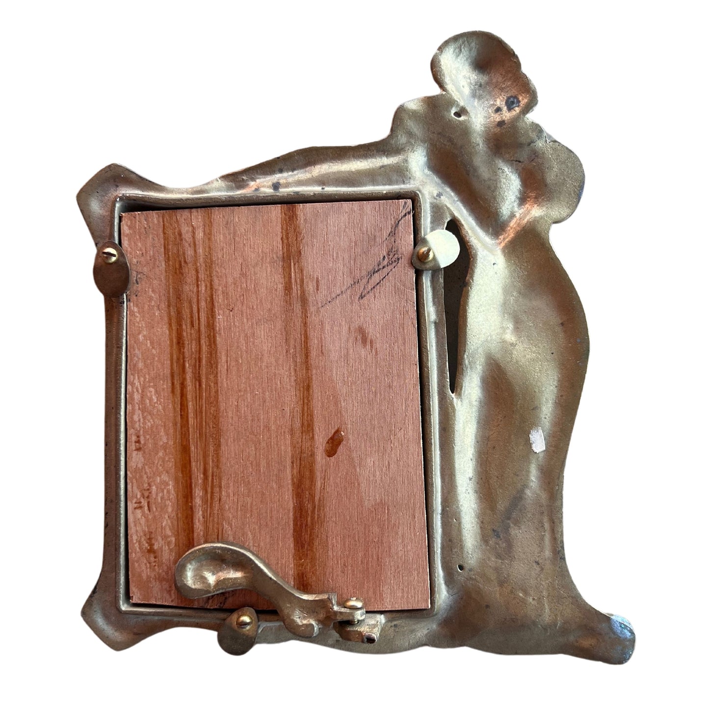 Antique Metal Picture Frame-Dressy Lady