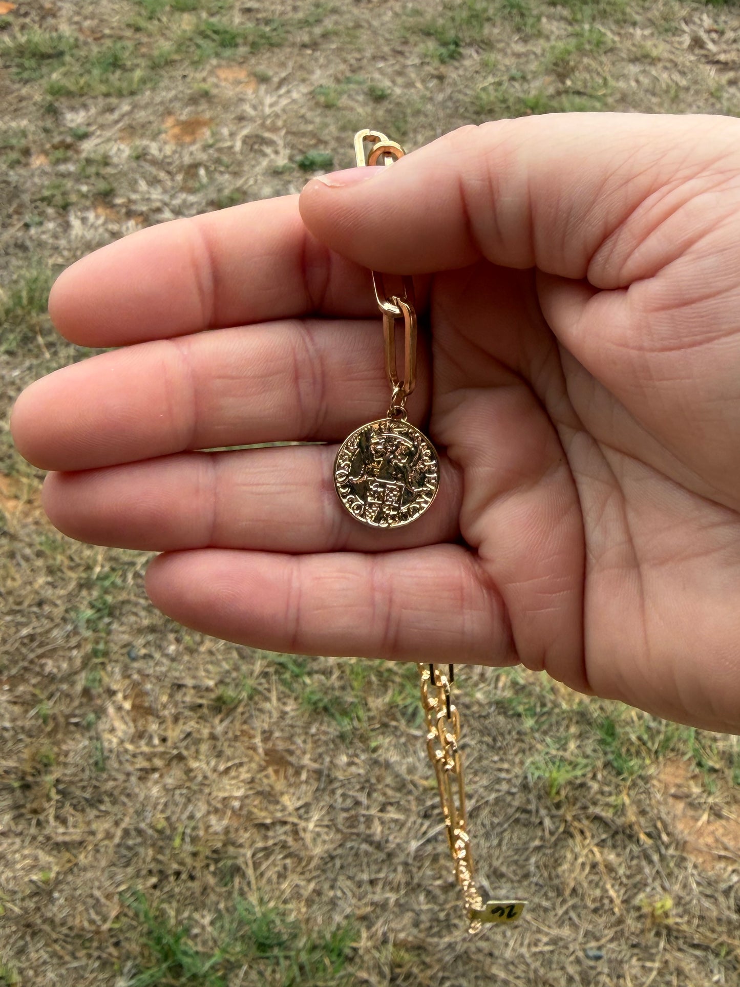 Vintage Gold Chain With medallion Necklace