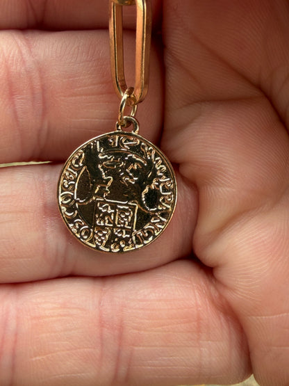Vintage Gold Chain With medallion Necklace