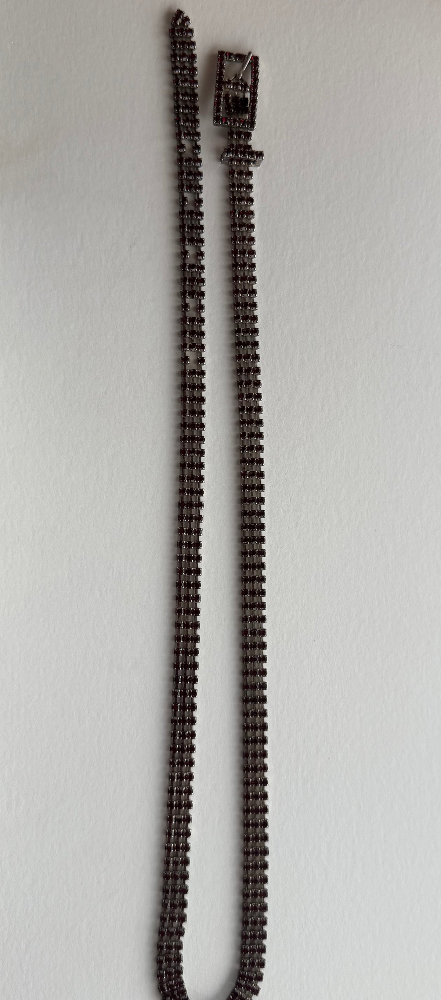 Vintage Red Gemmed Belt