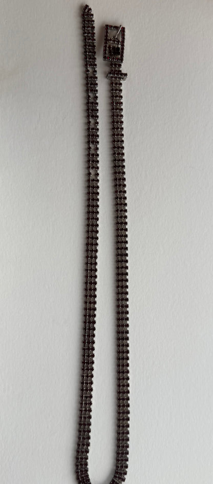 Vintage Red Gemmed Belt