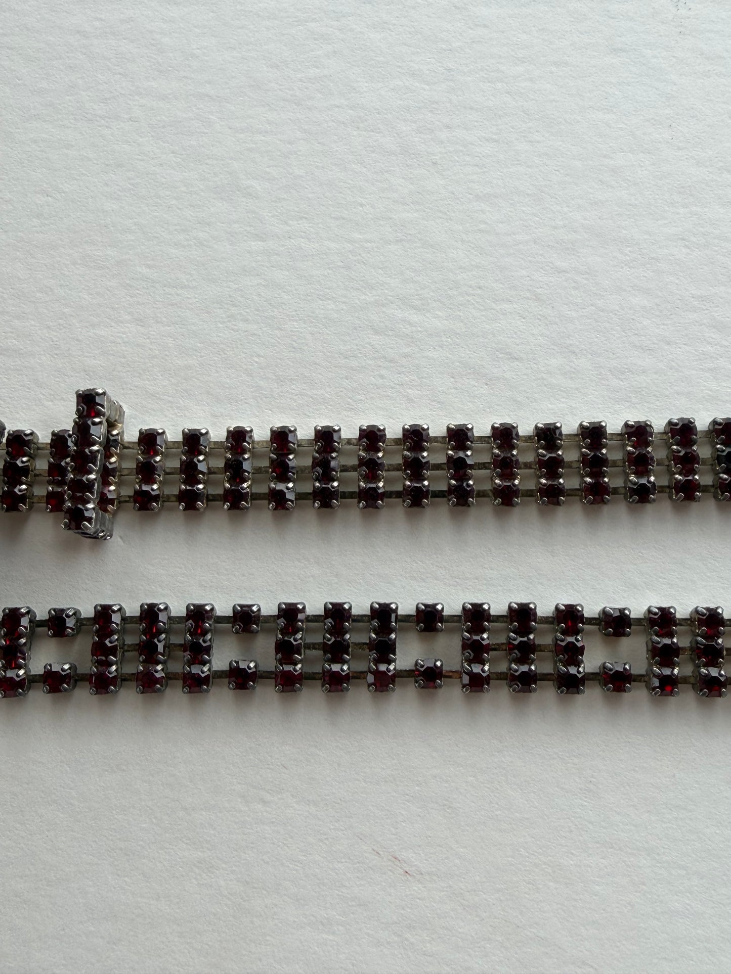 Vintage Red Gemmed Belt