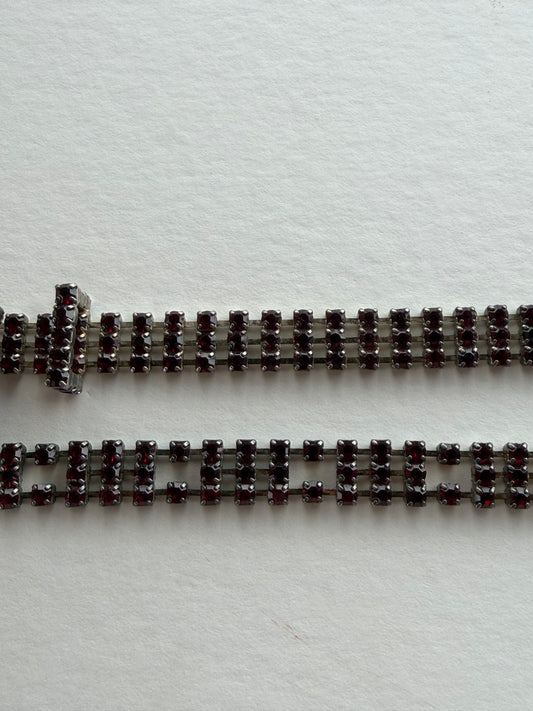 Vintage Red Gemmed Belt