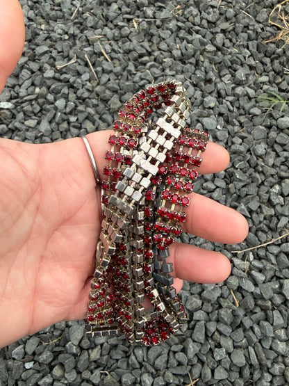 Vintage Red Gemmed Belt