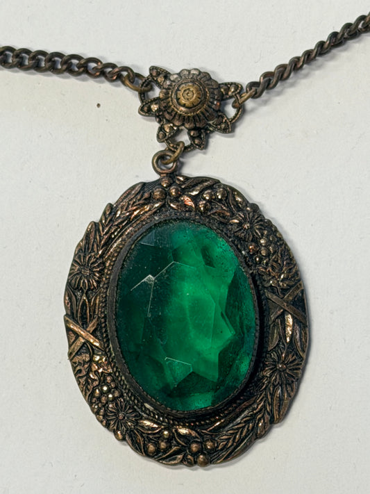 Vintage Emerald Pendant