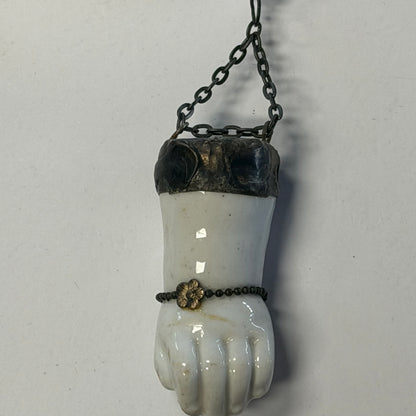 Vintage Porcelain Hand Necklace