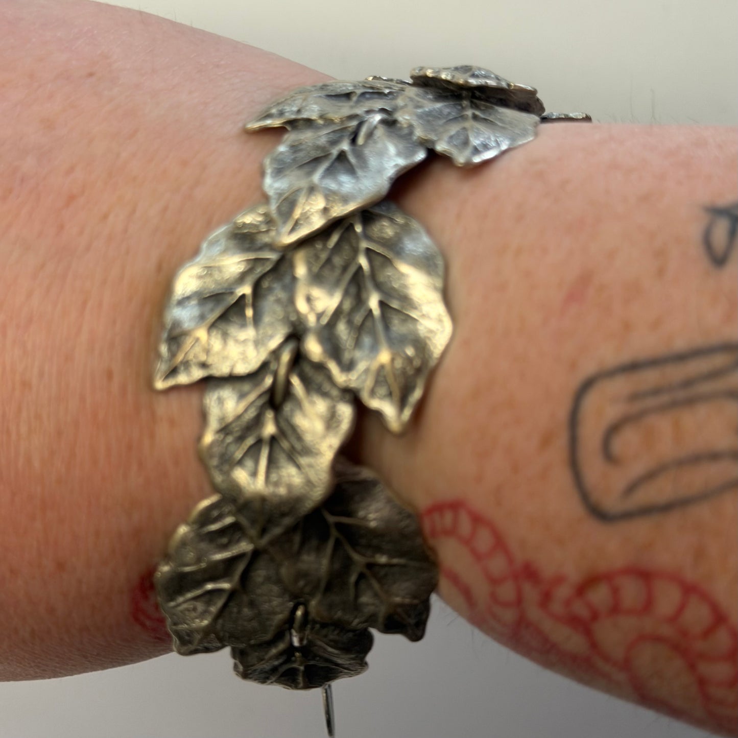 Modern Plated Leaf Bracelet
