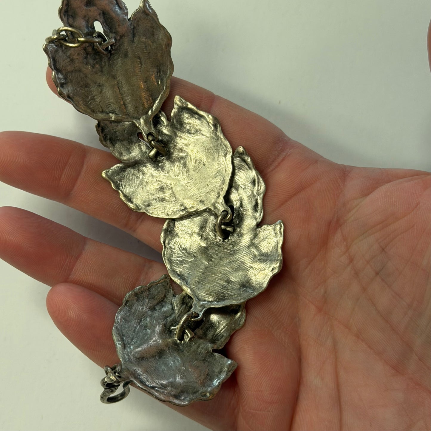 Modern Plated Leaf Bracelet