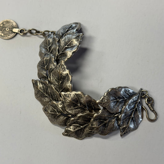 Modern Plated Leaf Bracelet