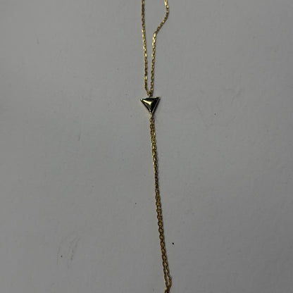 Antique Gold Triangle Bracelet With Ring Hole