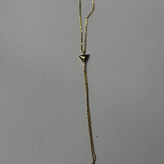 Antique Gold Triangle Bracelet With Ring Hole