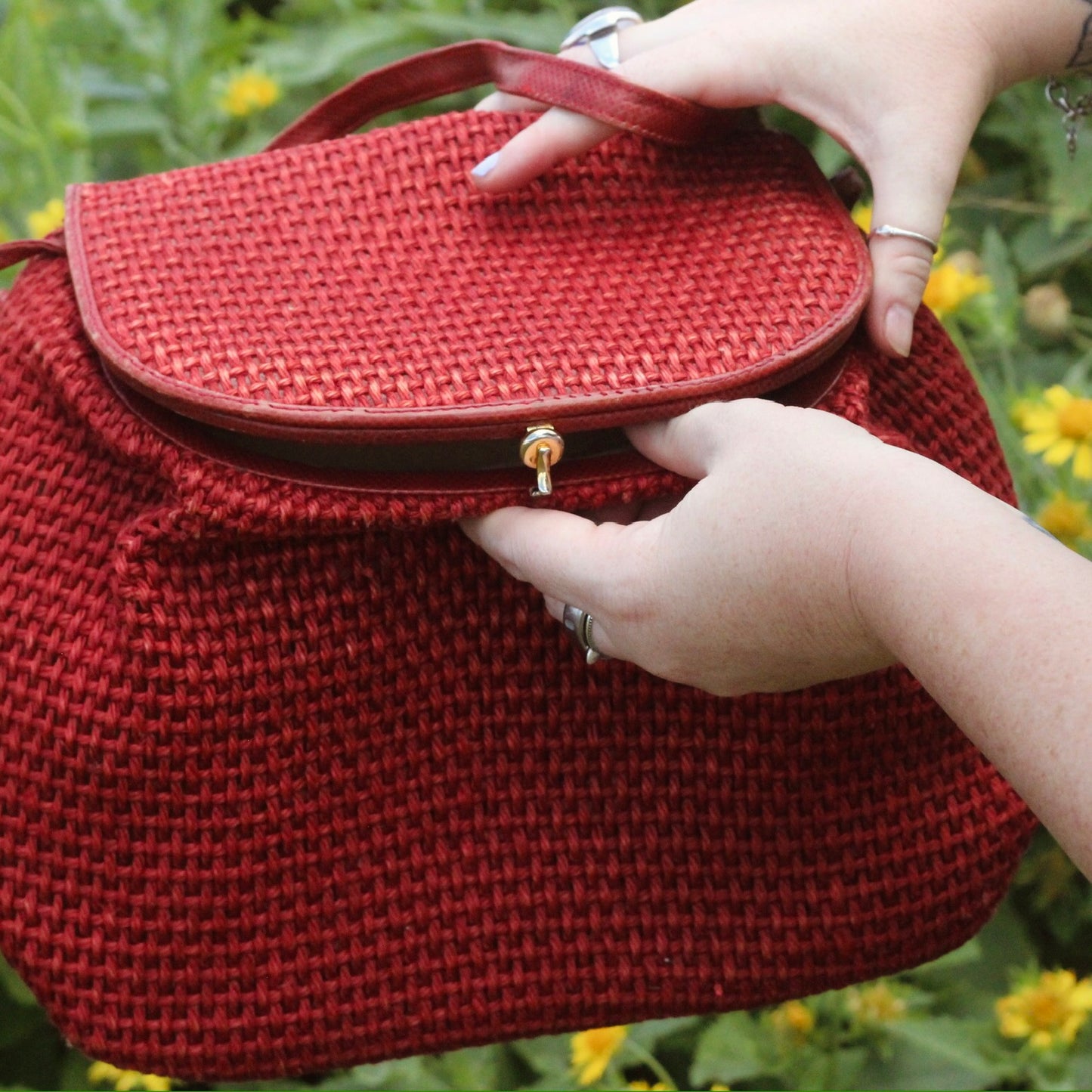 Vintage Bottega Veneta Purse - Red