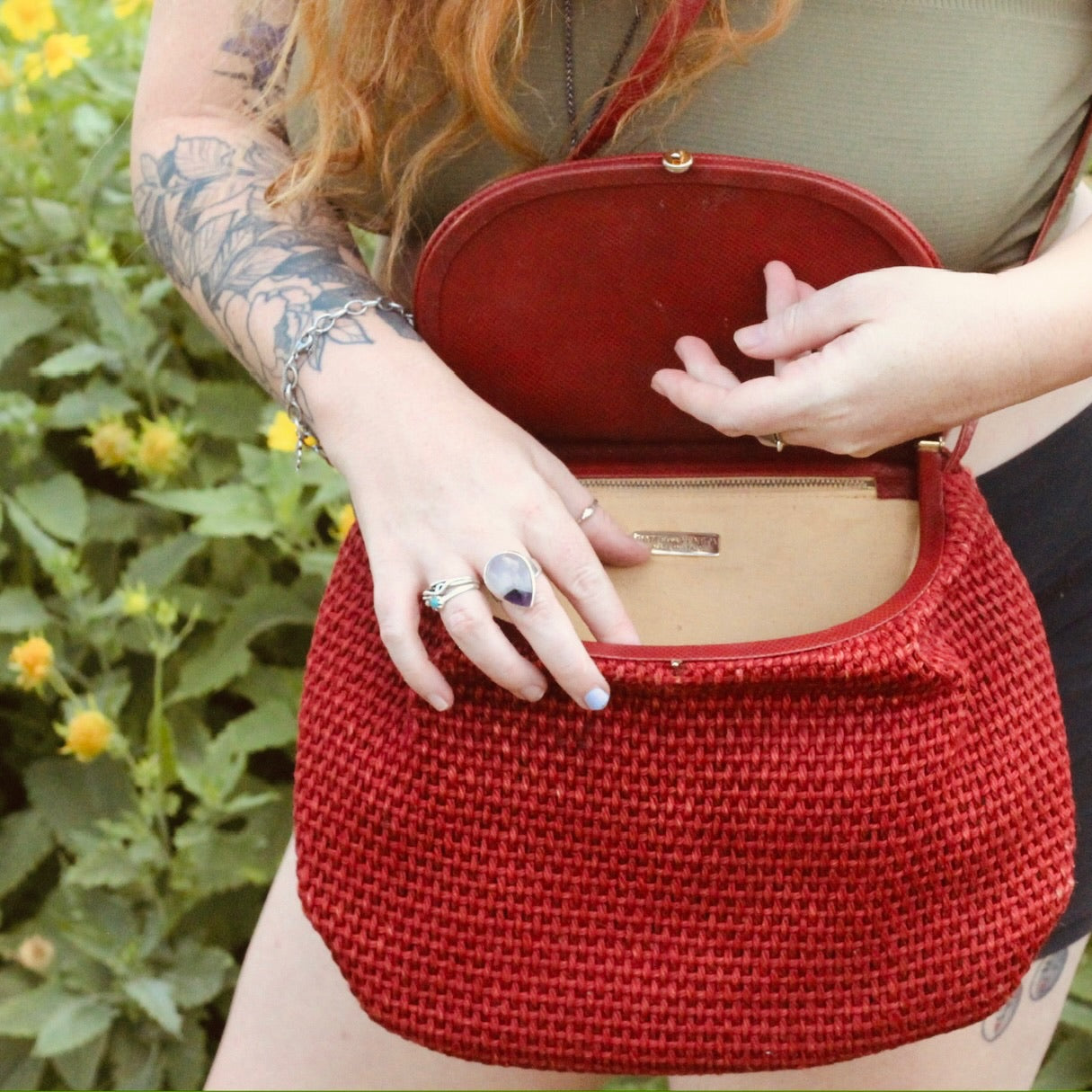 Vintage Bottega Veneta Purse - Red