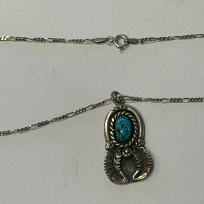 Antique Turquoise Dream Catcher Necklace