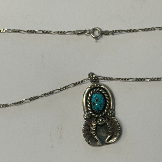 Antique Turquoise Dream Catcher Necklace