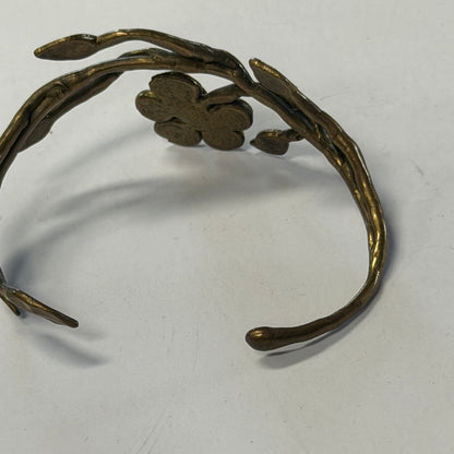 Vintage Brass Floral Vine Bracelet