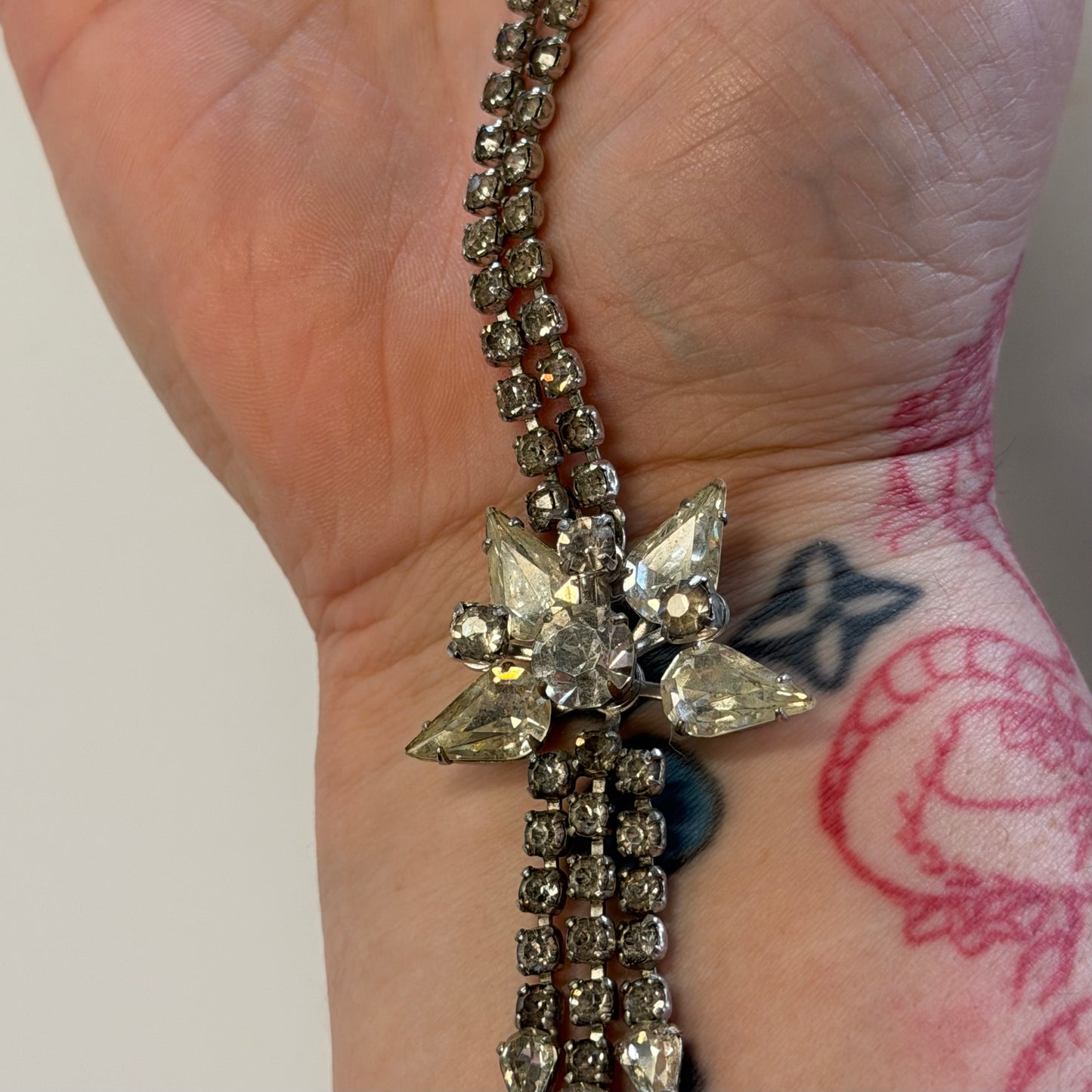 Antique Gemmed Star Shaped Necklace