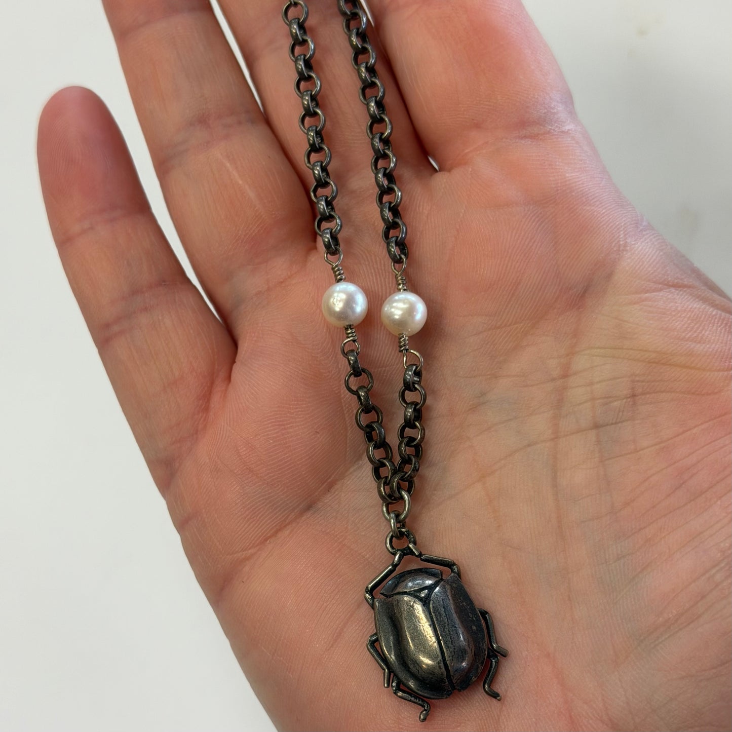 Antique Beetle Necklace