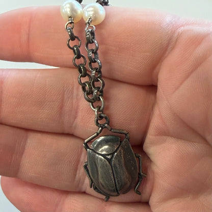 Antique Beetle Necklace