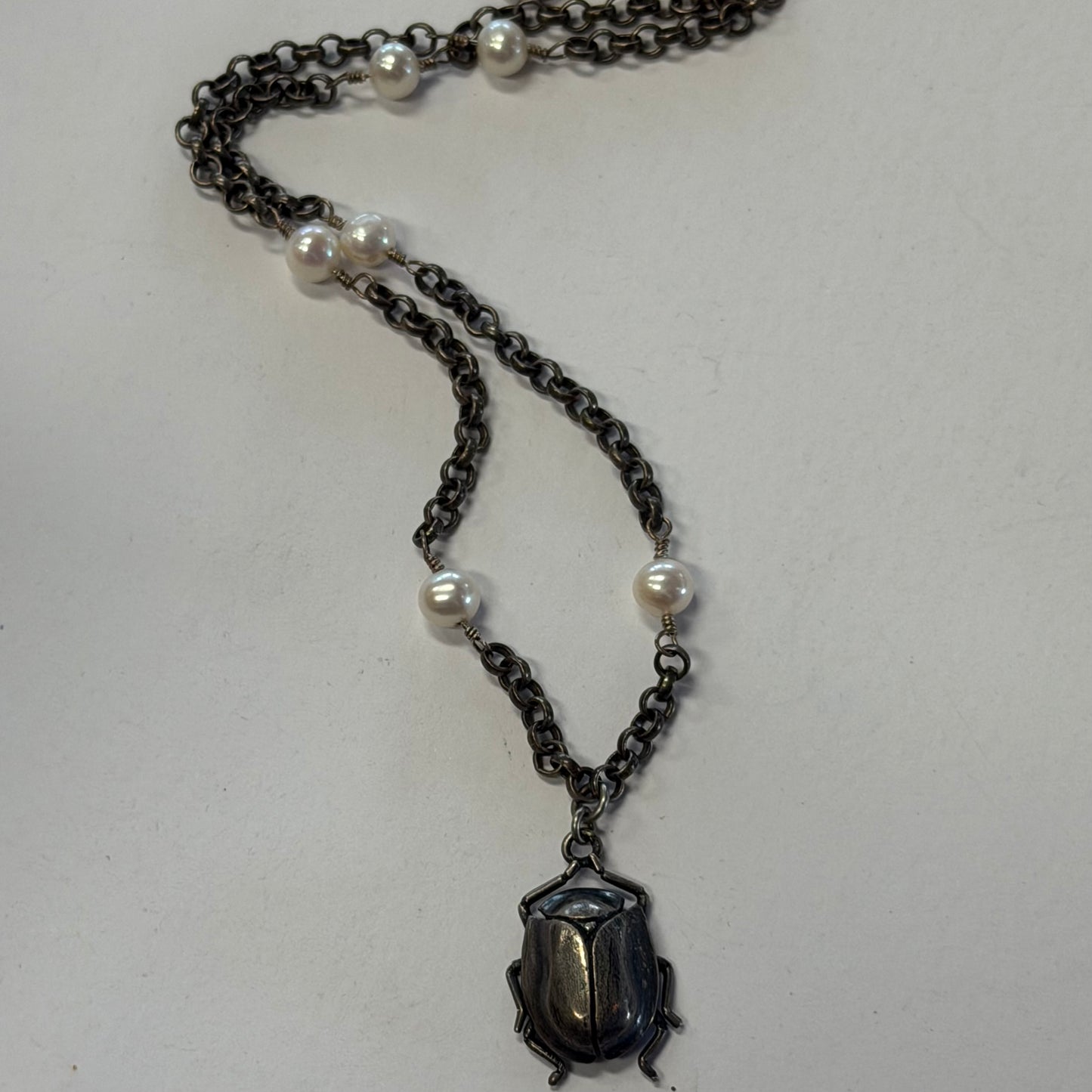 Antique Beetle Necklace