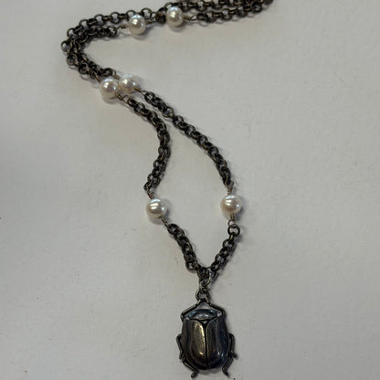 Antique Beetle Necklace