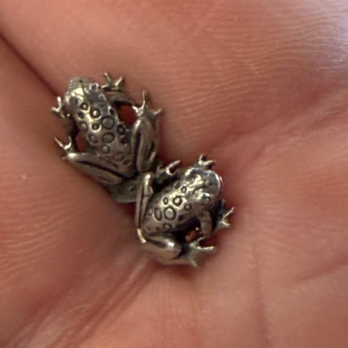 Antique Sterling Toad Post Earrings