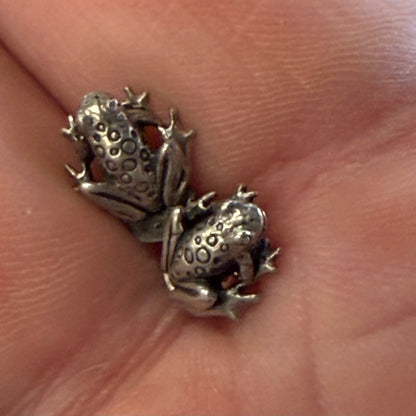 Antique Sterling Toad Post Earrings
