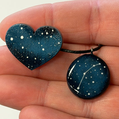 Antique Galaxy Pendant and Pin
