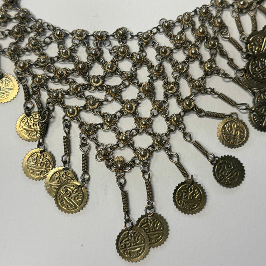 Antique Gold Medallion Necklace