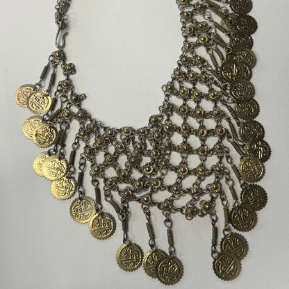 Antique Gold Medallion Necklace
