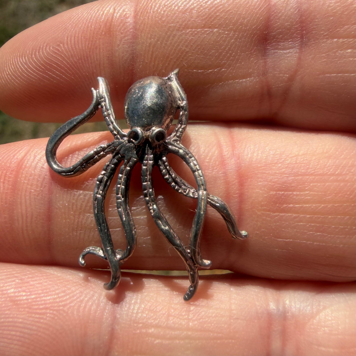 Antique Sterling Octopus Pendant