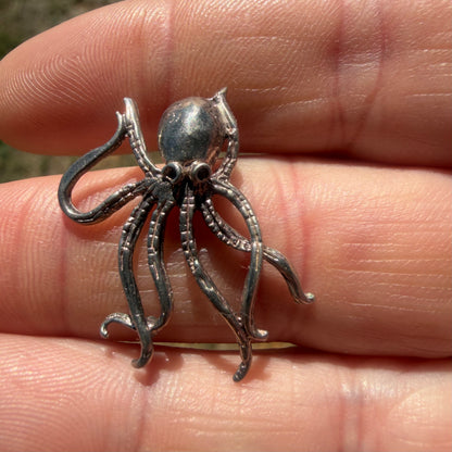 Antique Sterling Octopus Pendant
