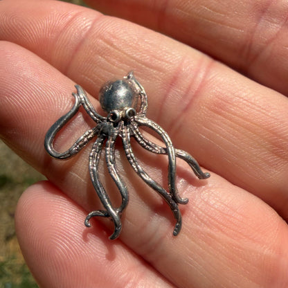 Antique Sterling Octopus Pendant