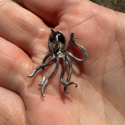 Antique Sterling Octopus Pendant