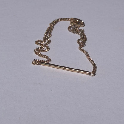 Antique Gold Tone Hand Chain Bracelet