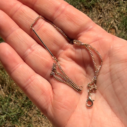 Antique Gold Tone Hand Chain Bracelet