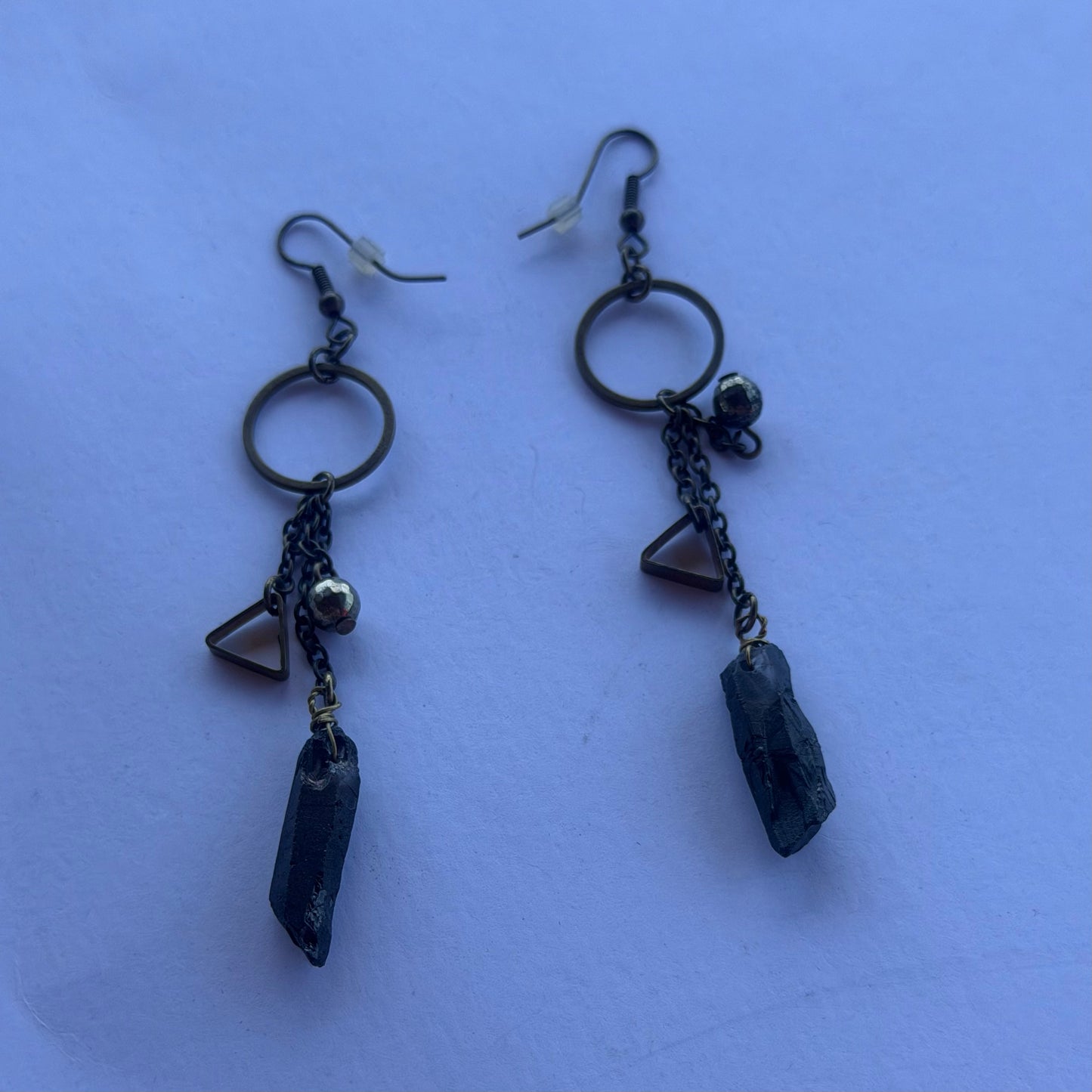 Antique Smoky Quartz Dangle Earrings