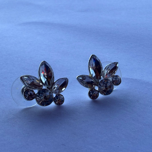 Vintage Plated Glass Earrings