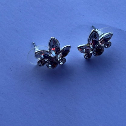 Vintage Plated Glass Earrings