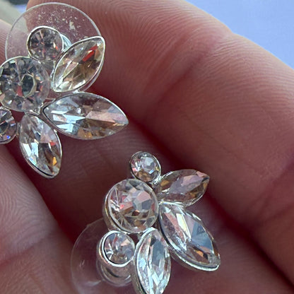 Vintage Plated Glass Earrings