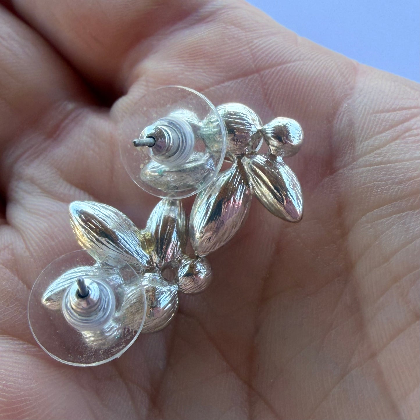 Vintage Plated Glass Earrings