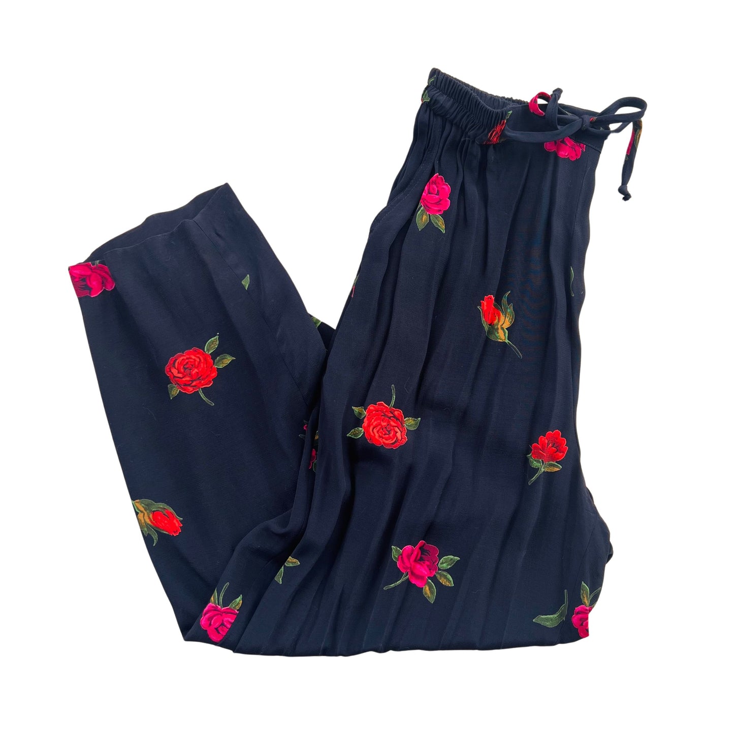 Vintage Lindsey Scott Sport Rose Casual Drawstring Pant-Sz L